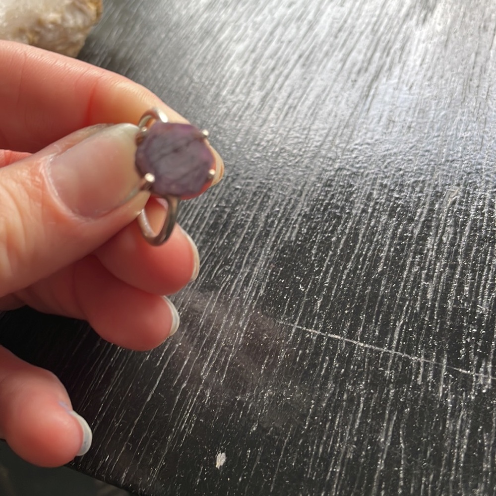 Hexagonal Ruby Sterling Silver Ring (7) - image 4